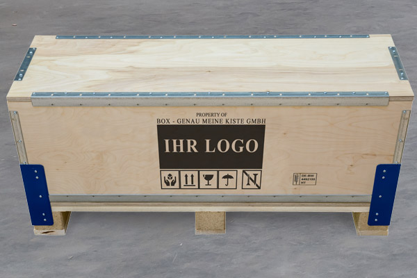 Transportkisten aus Holz - Mehrwegkisten - Verpackungskisten aus Holz - Verpackung aus Holz - Spindelkisten mit Logodruck